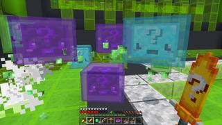 Screenshot of the Minecraft Bedrock Marketplace product Slime Lucky Blocks created by The Craft Stars.