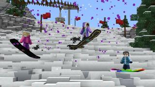 Screenshot of the Minecraft Bedrock Marketplace product Snowboards created by The Craft Stars.