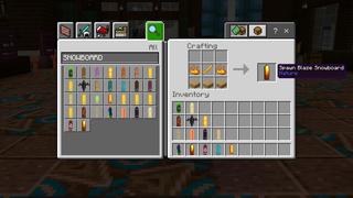 Screenshot of the Minecraft Bedrock Marketplace product Snowboards created by The Craft Stars.