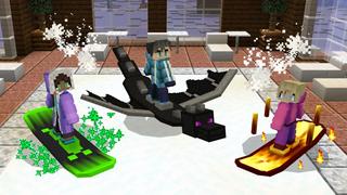 Screenshot of the Minecraft Bedrock Marketplace product Snowboards created by The Craft Stars.