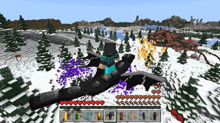 Screenshot of the Minecraft Bedrock Marketplace product Snowboards created by The Craft Stars.