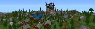 Panorama of the Minecraft Bedrock Marketplace product Spring Castle created by The Craft Stars.