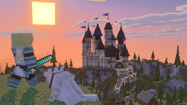 Screenshot of the Minecraft Bedrock Marketplace product Spring Castle created by The Craft Stars.