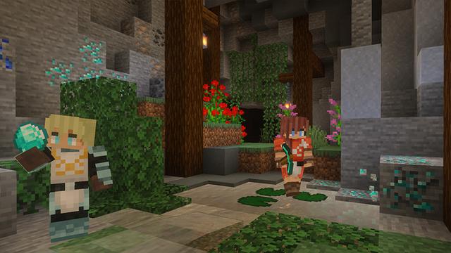 Screenshot of the Minecraft Bedrock Marketplace product Spring Castle created by The Craft Stars.