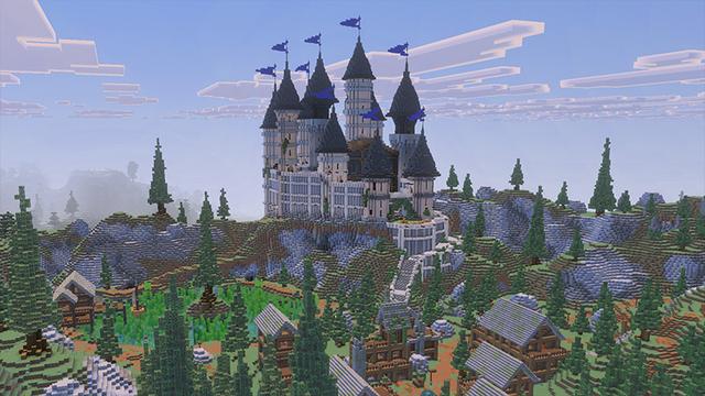 Screenshot of the Minecraft Bedrock Marketplace product Spring Castle created by The Craft Stars.