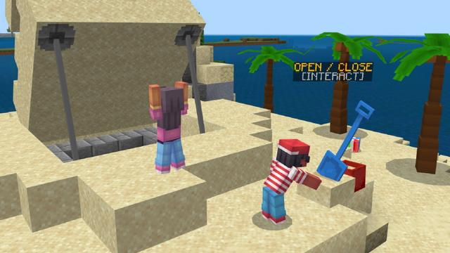 Screenshot of the Minecraft Bedrock Marketplace product Summer Beach Bunker created by The Craft Stars.