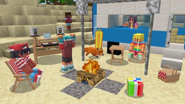 Screenshot of the Minecraft Bedrock Marketplace product Summer Beach Bunker created by The Craft Stars.