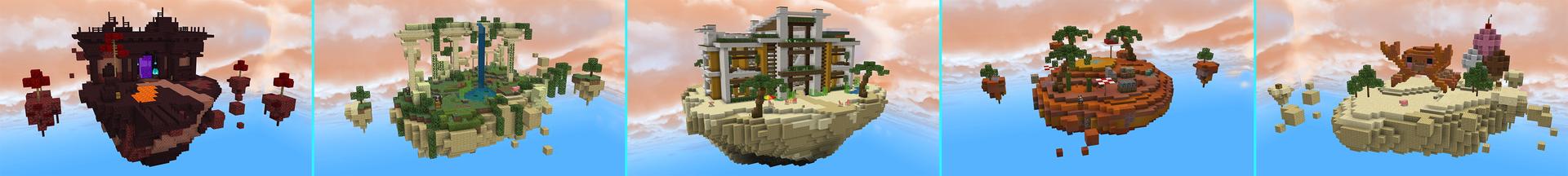 Panorama of the Minecraft Bedrock Marketplace product Summer Skyblock created by The Craft Stars.