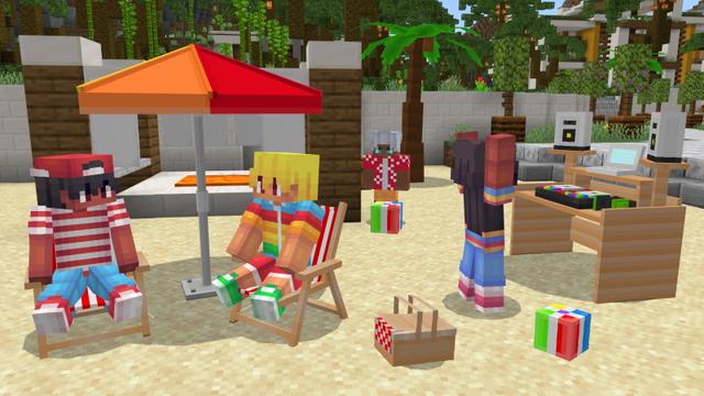Screenshot of the Minecraft Bedrock Marketplace product Summer Water Sports created by The Craft Stars.