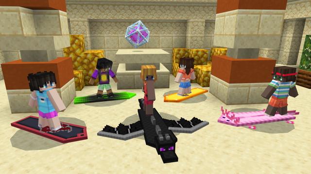 Screenshot of the Minecraft Bedrock Marketplace product Surfboards created by The Craft Stars.