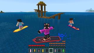Screenshot of the Minecraft Bedrock Marketplace product Surfboards created by The Craft Stars.
