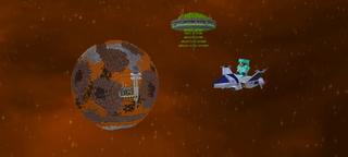 Panorama of the Minecraft Bedrock Marketplace product Survival on Mars! created by The Craft Stars.