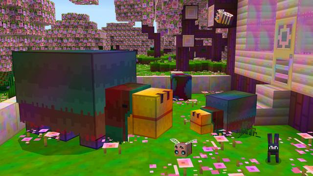 Screenshot of the Minecraft Bedrock Marketplace product Tie Dye - Texture Pack created by The Craft Stars.