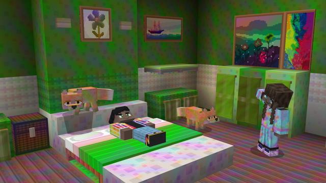 Screenshot of the Minecraft Bedrock Marketplace product Tie Dye - Texture Pack created by The Craft Stars.