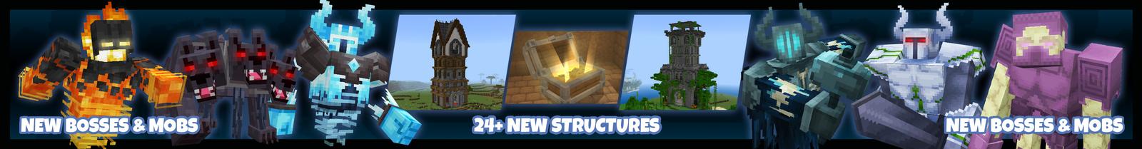 Panorama of the Minecraft Bedrock Marketplace product Towers & Dungeons Add-On created by The Craft Stars.