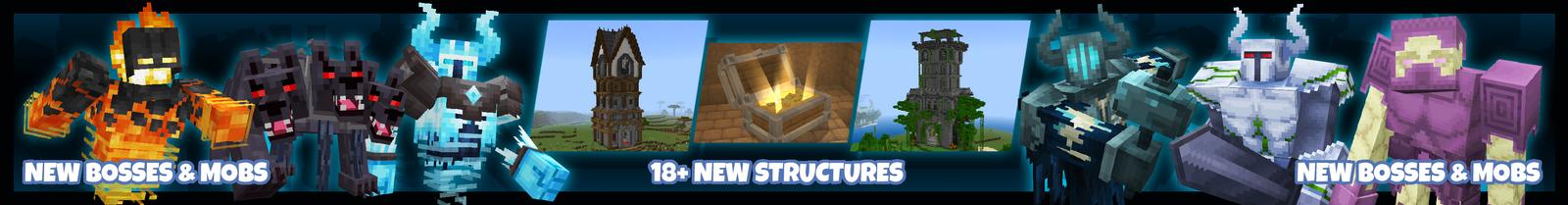 Panorama of the Minecraft Bedrock Marketplace product Towers & Dungeons created by The Craft Stars.