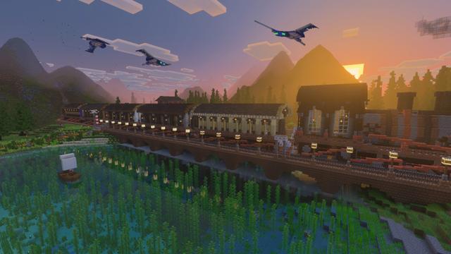 Screenshot of the Minecraft Bedrock Marketplace product Train House created by The Craft Stars.
