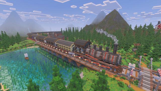 Screenshot of the Minecraft Bedrock Marketplace product Train House created by The Craft Stars.