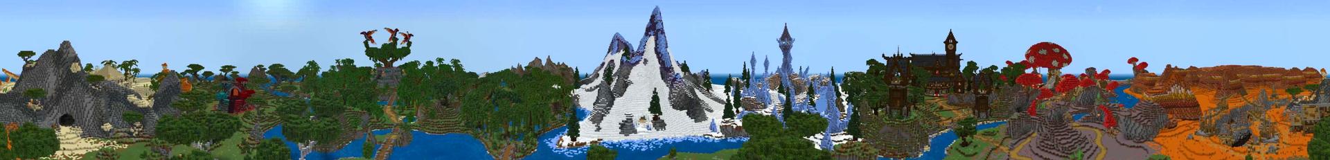 Panorama of the Minecraft Bedrock Marketplace product Ultimate Survival Biomes created by The Craft Stars.