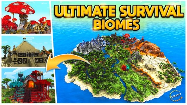 Thumbnail of the Minecraft Bedrock Marketplace product Biomas de Sobrevivência created by The Craft Stars.