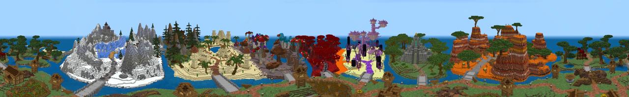 Panorama of the Minecraft Bedrock Marketplace product Ultimate Survival World created by The Craft Stars.
