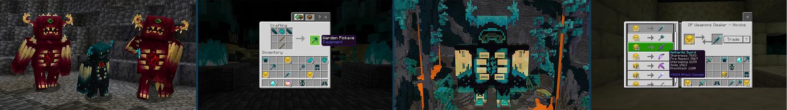 Panorama of the Minecraft Bedrock Marketplace product Warden OP Traders created by The Craft Stars.