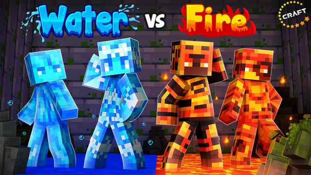 Thumbnail of the Minecraft Bedrock Marketplace product Water vs Fire created by The Craft Stars.