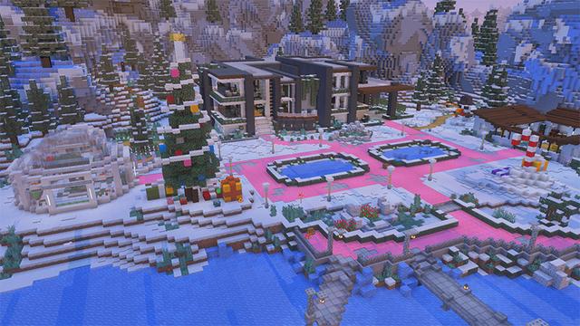 Screenshot of the Minecraft Bedrock Marketplace product Winter Mansion created by The Craft Stars.