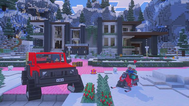 Screenshot of the Minecraft Bedrock Marketplace product Winter Mansion created by The Craft Stars.