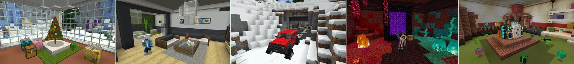 Panorama of the Minecraft Bedrock Marketplace product Winter Underground Base created by The Craft Stars.