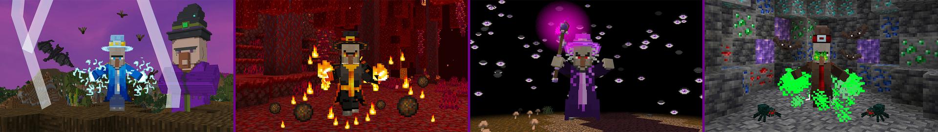 Panorama of the Minecraft Bedrock Marketplace product Witch Expansion+ created by The Craft Stars.