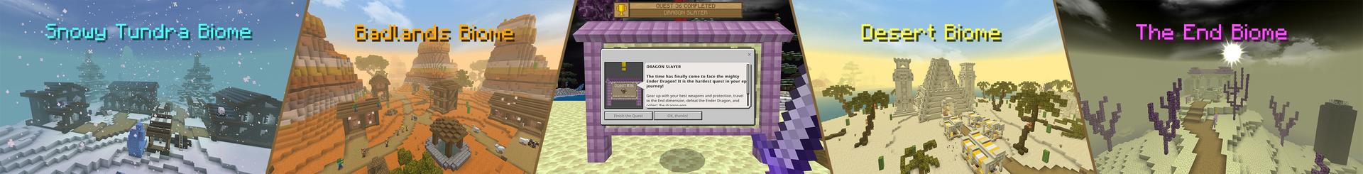 Panorama of the Minecraft Bedrock Marketplace product World Biomes created by The Craft Stars.