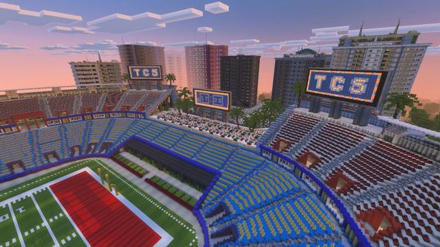 Screenshot of the Minecraft Bedrock Marketplace product World's Biggest Stadium created by The Craft Stars.