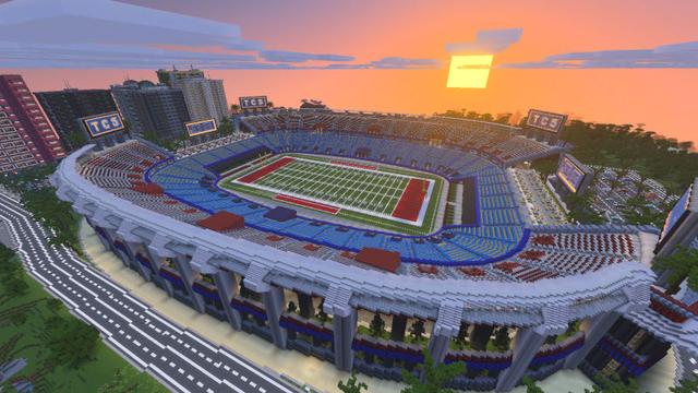 Screenshot of the Minecraft Bedrock Marketplace product World's Biggest Stadium created by The Craft Stars.