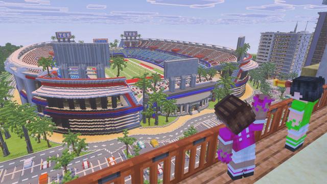 Screenshot of the Minecraft Bedrock Marketplace product World's Biggest Stadium created by The Craft Stars.