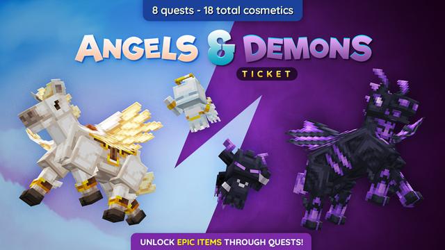 Thumbnail of the Minecraft Bedrock Marketplace product Angels & Demons Ticket created by The Hive.