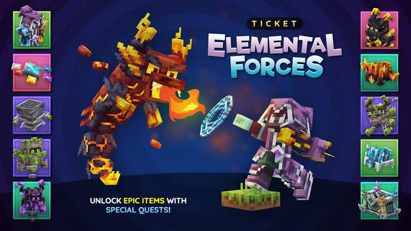 Elemental Forces Ticket by The Hive | CHUNK - Minecraft Bedrock