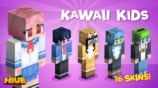 Thumbnail of the Minecraft Bedrock Marketplace product Kawaii Kids created by The Hive.
