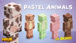 Thumbnail of the Minecraft Bedrock Marketplace product Pastel Animals created by The Hive.