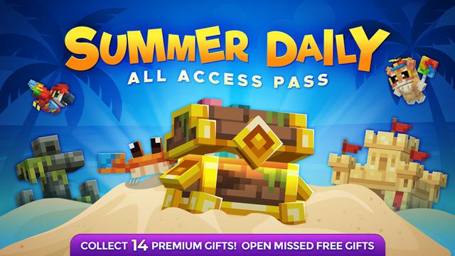 Thumbnail of the Minecraft Bedrock Marketplace product Summer Daily: All Access Pass created by The Hive.