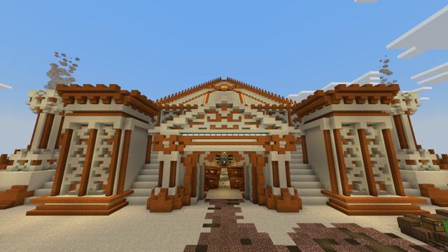 Screenshot of the Minecraft Bedrock Marketplace product Ancient Pyramid City created by The Lucky Petals.