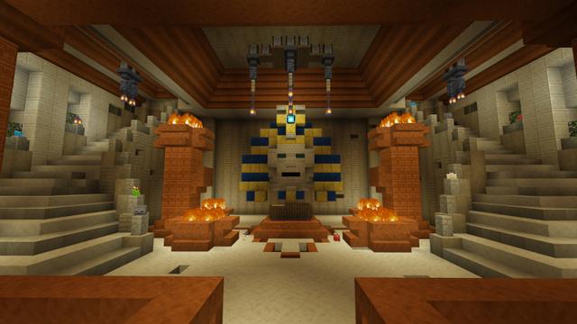 Screenshot of the Minecraft Bedrock Marketplace product Ancient Pyramid City created by The Lucky Petals.