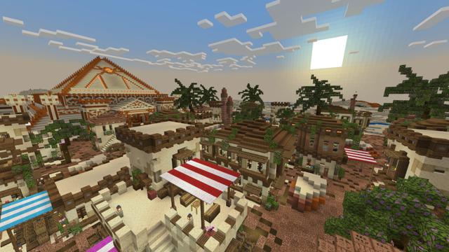 Screenshot of the Minecraft Bedrock Marketplace product Ancient Pyramid City created by The Lucky Petals.