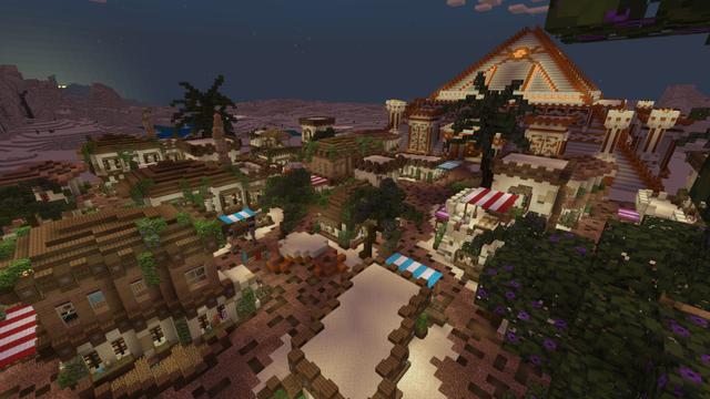Screenshot of the Minecraft Bedrock Marketplace product Ancient Pyramid City created by The Lucky Petals.