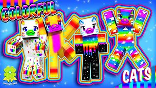 Thumbnail of the Minecraft Bedrock Marketplace product Colorful Cats created by The Lucky Petals.