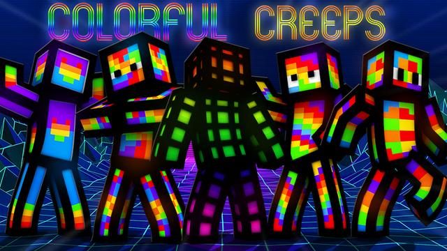 Thumbnail of the Minecraft Bedrock Marketplace product Colorful Creeps created by The Lucky Petals.