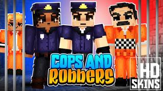 Thumbnail of the Minecraft Bedrock Marketplace product Cops and Robbers HD Skins created by The Lucky Petals.