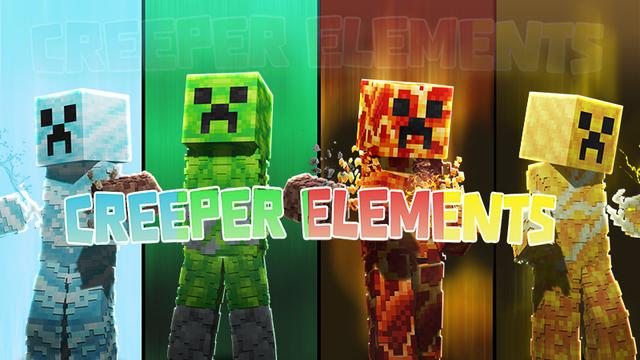 Thumbnail of the Minecraft Bedrock Marketplace product Creeper Elements created by The Lucky Petals.