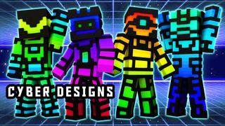 Thumbnail of the Minecraft Bedrock Marketplace product Cyber Designs created by The Lucky Petals.