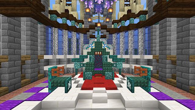 Screenshot of the Minecraft Bedrock Marketplace product Enchanted Castle created by The Lucky Petals.